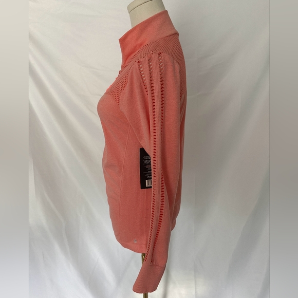 Cali Sport Full Zip Up Mesh Jacket Coral Knit Size Large NWT - Picture 2 of 8